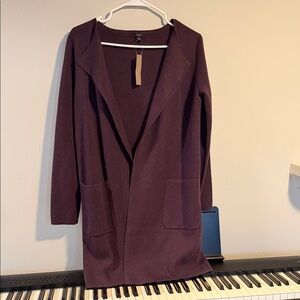 J. Crew Purple Open Front Cardigan size XXS